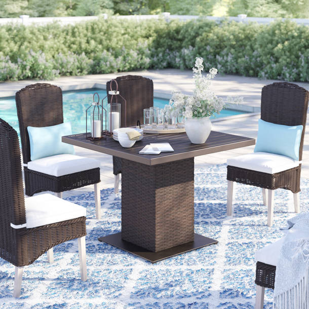 Sol 72 Outdoor™ Stratford 4 Person Square Outdoor Dining Set